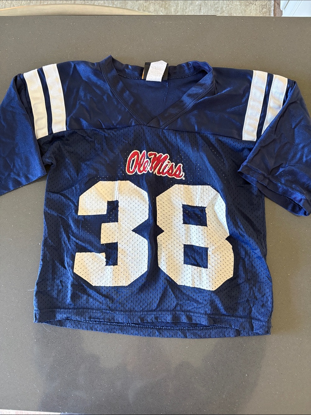 Vintage Ole Miss Rebels #38 Chucky Mullins Tribute Kids Football Jersey